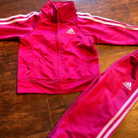 hot pink adidas sweatsuit